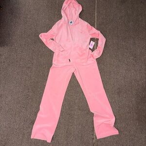Women’s Juicy Couture Pink Plush Hooded Pajama Set